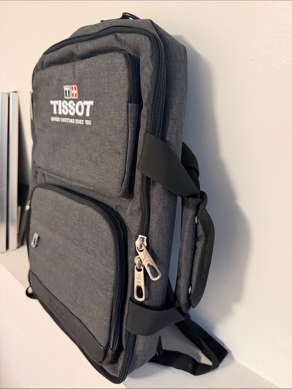NWOT Tissot Gray Travel Backpack - Picture 2 of 5